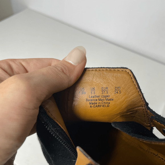 Sarto by FRANCO SARTO GARFIELD western bootie black suede heel womens US 7.5 - Picture 6 of 6